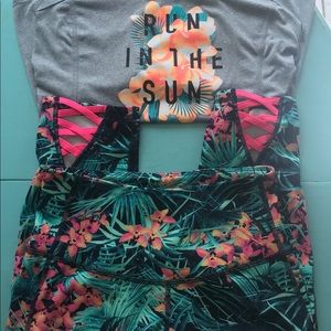 Workout floral outfit